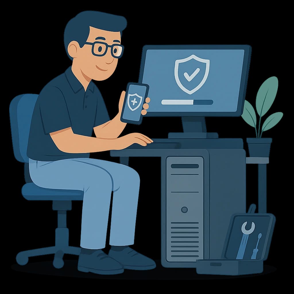 Antivirus installation on a computer